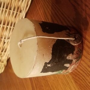 Candle with Bear Design